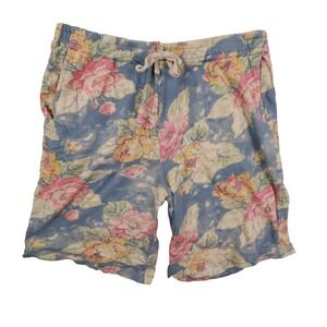 Polo Ralph Lauren Men's Blue Floral Spa Terry Shorts Men's Large Hawaiian Resort